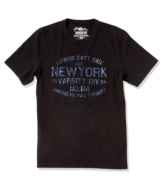 Stake your claim. Let everyone know which part of the state you represent with this graphic t-shirt from American Rag.