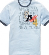 Never stop running things. This T shirt from American Rag has instant presence in your wardrobe of basics.