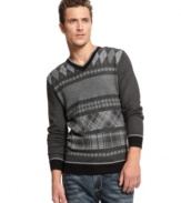 A sweater that leaves no gray areas when it comes to style. Warm up in this V-neck from INC International Concepts.