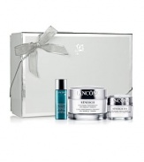 A unique firming and anti-wrinkle effect helps fortify skin to make it visibly plumper and smoother. Gift Set Contains: Renergie Cream, 1.7 oz.; Renergie Eye 0.5 oz. and Visionnaire, [LR 2412 4%] 0.23 oz. 