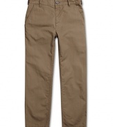 A great alternative to jeans, these basic chinos are perfect for school and casual events.