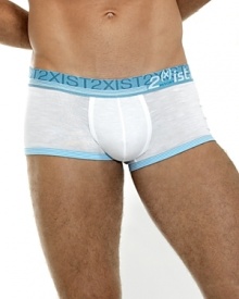 Lean, sexy trunks with a soft logo elastic waistband, contrast trim and a supportive pouch for all-day comfort.