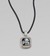 From the Moonlight Ice Collection. Dark, divine hematite is surrounded by pavé diamonds.Diamonds, 0.45 tcw Hematite Sterling silver Enhancer width, about ½ ImportedPlease note: Chain sold separately. 