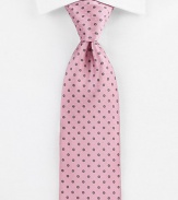 Mini polka dots adorn this Italian crafted silk design.SilkDry cleanMade in Italy