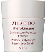 A daytime moisturizer specially formulated to provide optimal hydration and balance in skin while protecting against UV rays and the damaging effects of other environmental factors. Recommended for normal and combination skin. Smooth over face each morning after cleansing and balancing skin. Contains SPF 15. 1.8 oz.Call Saks Fifth Avenue New York, (212) 753-4000 x2154, or Beverly Hills, (310) 275-4211 x5492, for a complimentary Beauty Consultation. ASK SHISEIDOFAQ 