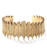 Get statement cool with this tribal-inspired feather cuff from House of Harlow 1960.