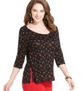 Link up your fave jeans with American Rag's printed plus size top!