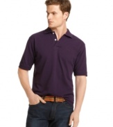 Traditional and timeless, this Izod polo shirt will be a heavy-hitter in your wardrobe.