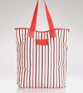 Perfect an effortless casual look with this striped tote from MARC BY MARC JACOBS. Ideal for shopping trips, it totes your goods with flair.