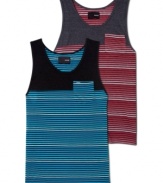 With cool design details, this Hurley tank gives your warm-weather wardrobe a does of sun style.