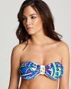 Hit print poolside with this vibrant bikini from Trina Turk. Its '60's-inspired motif and flattering cut are sure to make serious waves whether you're in the surf or on the shore.