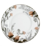 Featuring a subtle pattern of delicately shaded flowers and leaves, Mikasa Cheateau Garden collection has the feel of an antique, hand-tinted black and white image. Made of microwave and dishwasher safe porcelain, the salad plates in this collection are durable enough for everyday use and suitably elegant for formal settings.