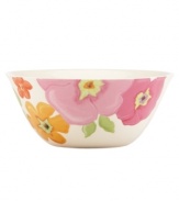 In an inspiring display of alluring watercolors, this serving bowl offers a bright, contemporary addition to your table. Mix and match across the Lenox Floral Fusion dinnerware collection for a stunning presentation. Qualifies for Rebate