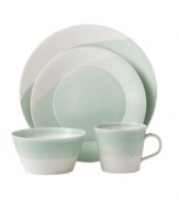 Perfect for every day, the 1815 place settings are named for Royal Doulton's inaugural year but, in dishwasher-safe porcelain, this collection feels right at home on modern tables. Featuring streaks of pale green against fresh white for serene, understated style.