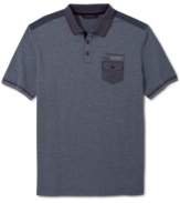 A simple polo with modern details, this Sean John shirt is perfect for work or play.