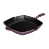 Enjoy the look and flavor of the outdoor grill right on your stovetop. This heavyweight cast iron grill pan features high ridges that lift food above fat for healthier cooking and create classic grill marks to give meat and veggies that appetizing appearance. Two small pour spouts make it easy to siphon off liquids.