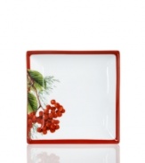 Charter Club's Red Berry square plates make every day of the season feel like a celebration with porcelain that's simultaneously dishwasher- and microwave-safe and bursting with the vibrant botanicals of Christmas.