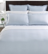 Lustrous tonal jacquard stripes bring tailored sophistication to indulgently soft 700 thread count MicroCotton® in this luxurious Hotel Collection sham.