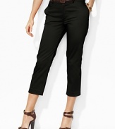 Rendered in sleek stretch twill, Jodie pants are crafted with a slim, cropped leg for modern style.