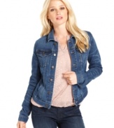 Classic and casual: Get the look with this denim jacket from Calvin Klein Jeans. It's the perfect topper for transitioning seasons.