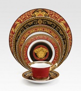 A wonder of elegant scrolls, colors and detail in a porcelain design inspired by the House of Versace's instantly recognizable Medusa logo. From the Medusa Red CollectionPorcelain12 diam.Hand washMade in Germany