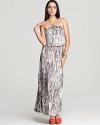 An on-trend Ikat print punctuates this Velvet by Graham & Spencer maxi dress with worldly flair.