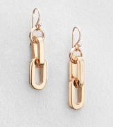 A sleek piece in rose goldtone-plating. Rose goldtone-plated brassDrop, about 1.8French hook backImported 