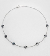 From the Rock Candy Collection. Faceted round London blue topaz stones are dotted along a delicate chain of sterling silver.London blue topazSterling silverLength, about 16-18 (adjustable)Lobster claspImported