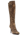 Sultry chic boots with fierce heels lead the pack in on-trend animal print. By Stuart Weitzman.