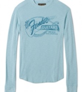 The warmth and style of this Lucky Brand Jeans guitar graphic thermal is like a sweet song for your skin.