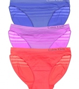 A basic bikini with tonal stripe detail in fun fashion colors!