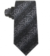 Give your dress-up look a punch of something extra. This Alfani tie is patterned over ombre for a classic-cool update.