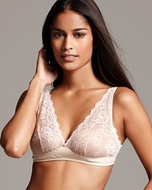 An elegant lace bralette with wire-free comfort from Wacoal.