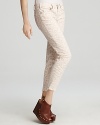 Current/Elliott Jeans - Animal Print Stiletto in Dusty Peach