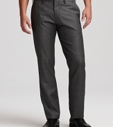 Straight-fit pants rendered in luxe wool from BOSS Black.