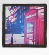 A colorful photograph of the iconic city of London set in Italian cotton.13 x 13CottonDry cleanMade in Italy