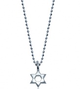 This Star of David pendant from Alex Woo is understated and spiritual -- complete with a cool chain in striking sterling silver.