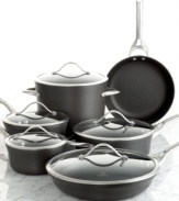 Champion cookware for the serious chef, the Contemporary set provides durable multi-layered nonstick surfaces with a heavy gauge aluminum core that conducts and distributes heat evenly and guarantees a mess-free clean up. Lifetime warranty.