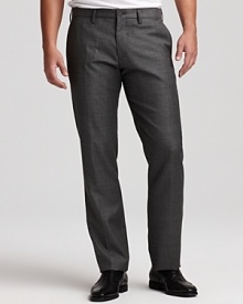 Straight-fit pants rendered in luxe wool from BOSS Black.