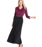 Create a colorblocked ensemble with Charter Club's maxi skirt and a top in a rich hue.