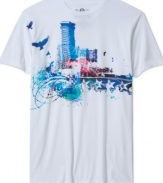 Bridge the gap between classic and modern with this American Rag graphic t-shirt.