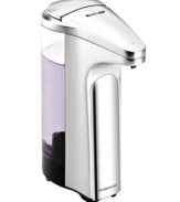 Hand it to simplehuman to revolutionize the way we wash our hands. This soap pump uses a sensor to automatically dispense soap into your hands, then starts a 20 second timer that blinks when they're nice and clean. 2-year warranty.