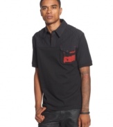 With a splash of color, Rocawear has taken this classic polo and given it a modern makeover.