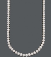 The key to classic style is a chic strand of pearls. Belle de Mer necklace features cultured freshwater pearls (9-10 mm) with a 14k gold clasp. Approximate length: 30 inches.