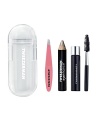 Keep your brows looking perfect any time, anywhere with this convenient, travel-sized brow essentials kit. Fits in any makeup bag or purse for quick touch-ups on the go.Kit Includes:Mini Slant® TweezerMini Browmousse™Mini Brow BrushMini eyenhance™ Brow HighlighterStylish Travel CaseUsing the Mini Slant® Tweezer, tweeze in the direction of hair growth to expertly groom brows. Add Highlighter to accentuate brow shape and illuminate eyes. Apply beneath arch, directly to brow bone and blend with fingertips. Use the Mini Brow Brush to style, and then our feather-light Browmousse™ to set the look. Store tools together in the protective and stylish Travel Case.