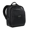 This Briggs & Riley clamshell backpack is designed to be your mobile support system.The four section design boasts: 1) a laptop holder that accommodates most 15.4 laptops, 2) a removable SpeedThru™ section which allows the laptop to remain in bag during security screening, reducing risk or damage or loss, 3) an organizer with multiple pockets, including padded pockets for gadgets, and 4) a file section that accommodates letter and legal size folders as well as power cords storage.