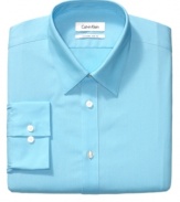 In Calvin Klein's slimmest fit and a bright hue, this dress shirt is an ultra-modern must-have.