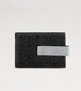 Guccissima leather money clip wallet. 3½W X 2½H Made in Italy 