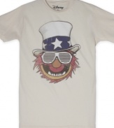 Give a fun, stylish salute to the U.S.A. with this patriotic graphic t-shirt from Hybrid.