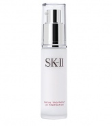 Facial Treatment UV Protection is not only rich in SK-II Pitera and moisturizers, but also contains an advanced UV protection system (SPF 25) to provide more than the minimum recommended daily UVA/B protection level to help prevent premature aging. 1 oz.